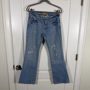 Old Navy Low Rise Flare Distressed Jeans